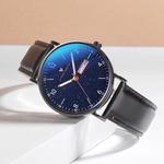 Disney Часы Starry Sky Quartz Movement Leather Strap Watch Unisex Black Dial - фото 2