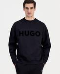 Мужская толстовка Dinex Oversized с логотипом Hugo Boss, BLACK - фото