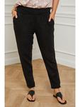 Брюки Curvy Lady Leinen Hose Provence, черный - фото
