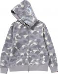 Худи BAPE City Camo Shark Full Zip 'Grey', серый - фото 3