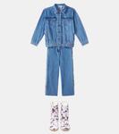 Прямые джинсы Stella McCartney Kids, синий - фото 2