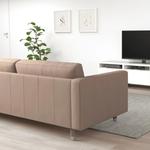 3-местный диван LANDSKRONA IKEA, цвет grann/bomstad dark beige/metal - фото 3