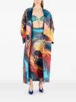 Пальто с абстрактным узором Roberto Cavalli, синий - фото 2