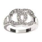CHANEL Металлическое кольцо Unisex Silver - фото 5