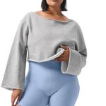 Свитшот женский Alo Yoga, серый - фото