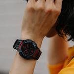 Часы CASIO G-Shock Analog-Digital 'Black Red', черный - фото 2