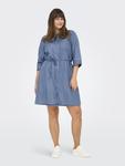 Платье до колена ONLY Carmakoma, Средне-синий деним - фото 5