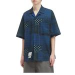 Рубашка с пэчворк принтом и панелями Alpha Industries, синий - фото 5