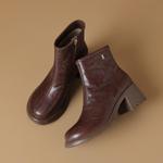 Ботильоны женские Zhr, коричневый - фото 12