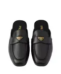 Женские кожаные тапочки Prada, черный - фото 4