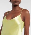 Укороченное платье-комбинация Galvan, зеленый - фото 4