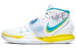 Кроссовки Nike Kyrie 6 90-х с неоновым граффити (GS) - фото
