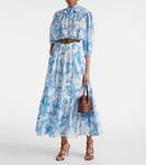 Павловый хлопковый макси-юбка Etro, Blue - фото 2