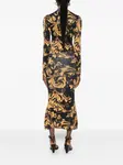 Платье с принтом Барокко Versace Jeans Couture, черный - фото 4