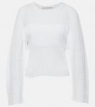 Плиссированный топ Stella Mccartney, белый - фото