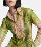 Кружевная рубашка Acne Studios, Lime Green - фото 4