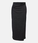 Драпированная миди-юбка Vince, Dk H Grey - фото