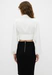 Блуза CROP adL, бежевый - фото