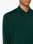 Шерстяная рубашка поло Dorset John Smedley, зеленый - фото 5