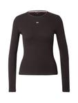 Лонгслив Tommy Jeans Shirt ESSENTIAL, черный - фото