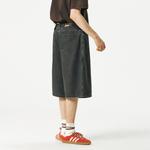 714STREET Джинсовые шорты унисекс, Черный/Серый - фото 2