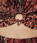 Блуза женская Just Cavalli с принтом и сборкой спереди, мультиколор - фото 4