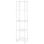 Стеллаж с решеткой JOSTEIN IKEA, 42x40x180 см, белый - фото