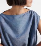 Мини-платье из шамбре Alaïa, Bleu Jeans - фото 4