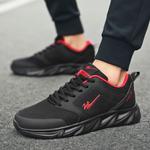 Низкие кроссовки для бега мужские черно-красные Binary - фото 10