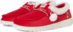 Кроссовки Hey Dude Women's Wendy Mrs Claus, Red - фото