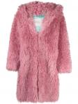 BECAGLI шуба из искусственного меха с капюшоном, розовый - фото