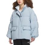 Пуховик женский синий Adidas - фото 2