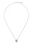 Колье с подвеской Skull Alexander McQueen, серебяный - фото