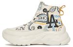 Кеды MLB Chunky High Canvas Shoes Unisex High-Top White Black Blue Color - фото