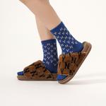 Шлепанцы-тапочки унисекс коричневые/черные Mlb - фото 3