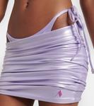 Мини-юбка из лайкры с рюшами The Attico, Lavander - фото 4