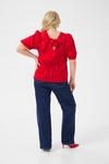 Блуза KAFFE CURVE Masia, ярко-красный - фото 5