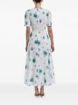 POST MERIDIEM платье миди с цветочным принтом, белый - фото 4