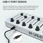 Беспроводной MIDI-контроллер, микшерный пульт с 8 энкодерами, программное управление для Windows/Mac/iOS/Android M-vave - фото 4