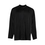 Рубашка Rick Owens Oversized Snap Collar Faun Shirt, Black - фото