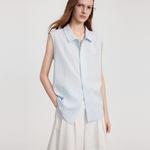 ELLE Рубашка Women's Light Blue Lapel Moderate - фото 4