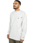 Футболка Carhartt Flame-Resistant Force Cotton Long Sleeve, цвет Light Gray - фото 2