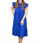 Лана макси-платье в синем цвете Layerz Clothing - фото