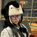 Penguin, Winter Cute Thermal Hat Doll Products Abay, Penguin Hat[Khaki] - фото 3