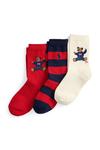 3 пары детских носков Polo Ralph Lauren, темно-синий - фото