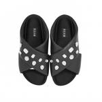 Women's Cross Crystal Sandal In Black ROAM - фото