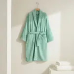 Хлопковый халат 380 гр/м2 Zafiro Basics El Corte Inglés, зеленый - фото