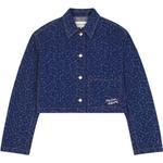 Maison Kitsune Джинсовая куртка с геометрическим принтом, Blue - фото 3