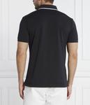 Футболка поло мужская Boss Green с контрастной полосой на груди, черно-белый - фото 4