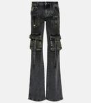 Джинсовые брюки карго с низкой посадкой Blumarine, черный - фото